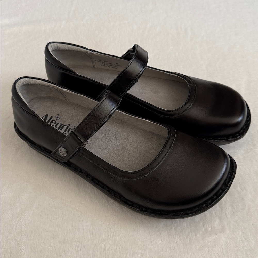 NWOT Alegria by PG Lite | Belle Leather Mary Jane Shoe BEL-640 Black (40/9.5-10) - Picture 15 of 15